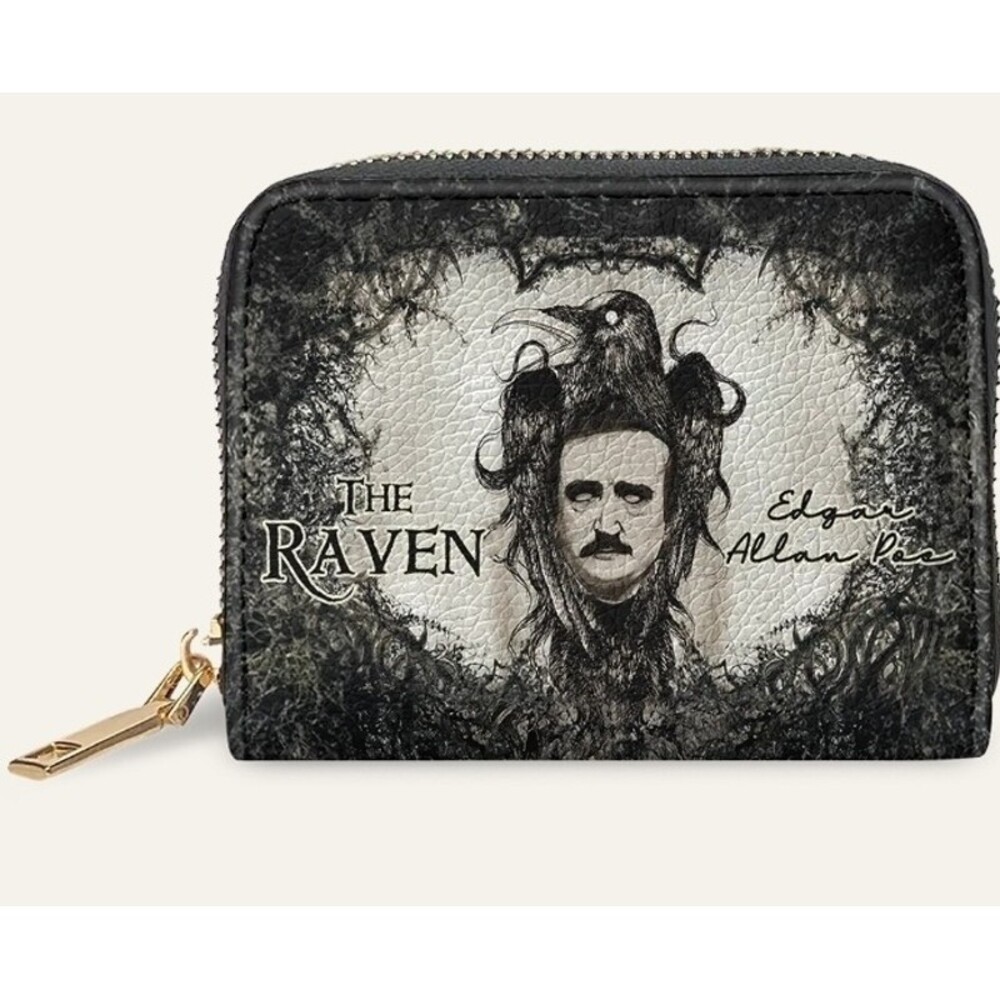 Edgar Allan Poe's The Raven Mini Wallet Horror Goth Halloween New NWT
